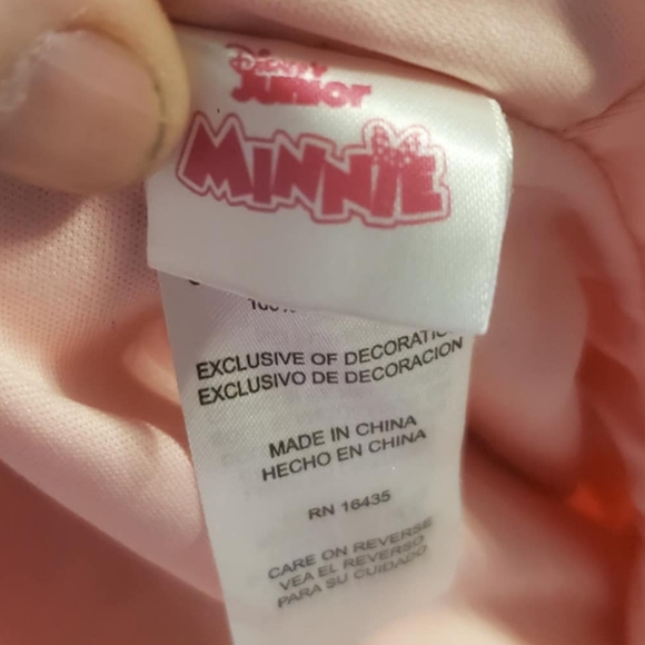 Disney Jr Pink Mini Mouse 3T Raincoat/Lined Zip up Jacket with Mouse ear hood - Picture 10 of 10